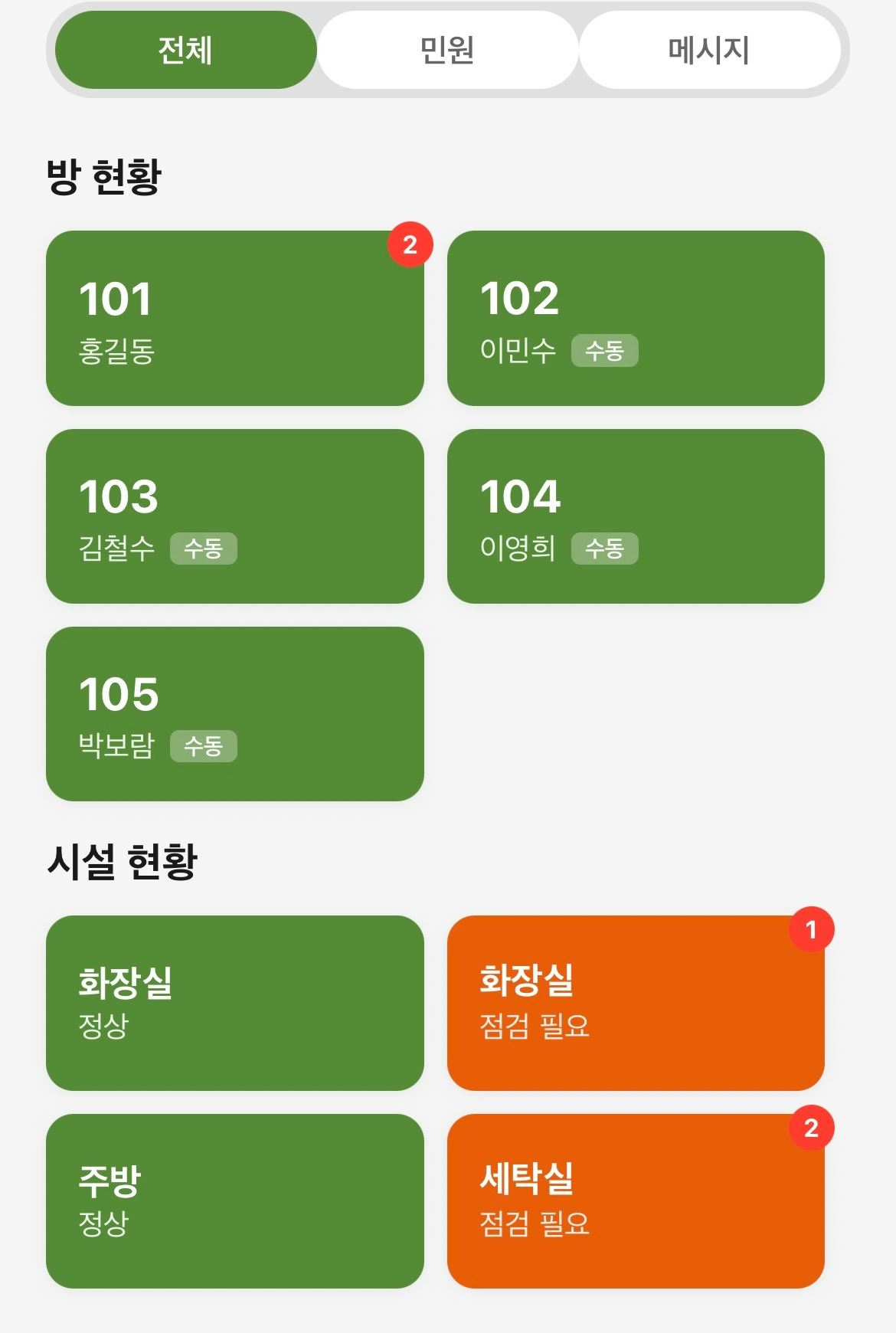 터TOOL 현황판 중요 현황 확대